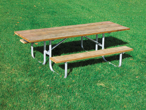 8' ADA Double Sided Heavy Duty Table - Picnic Table - American
