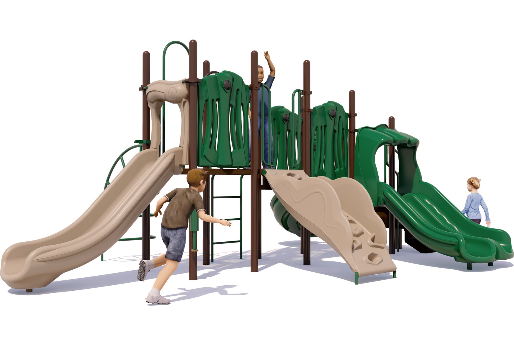 Rhyme 'n Reason Commercial Playground Equipment | Natural Colors | Front View