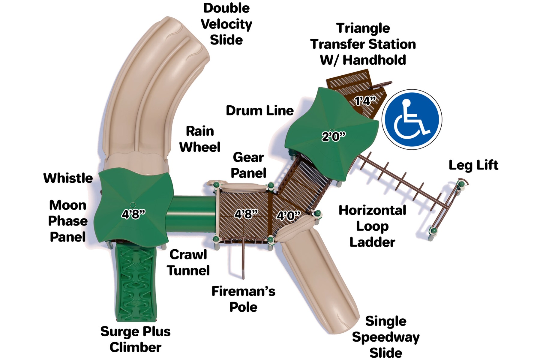 Twist & Shout Play Structure  - Top View