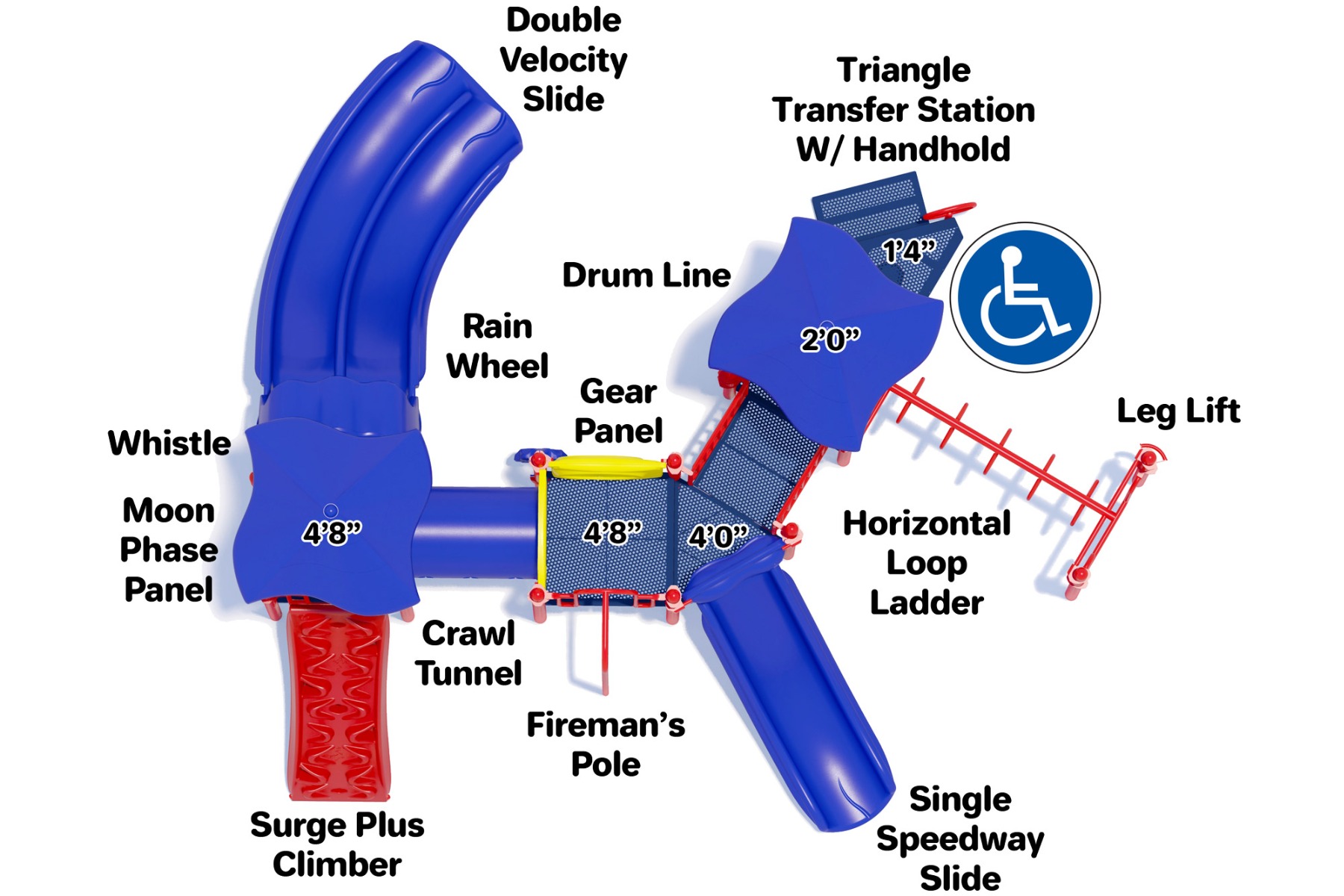 Twist & Shout Play Structure  - Top View