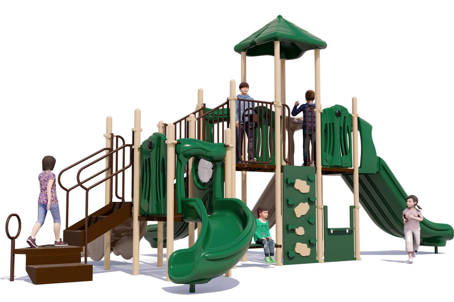 Big Kahuna Commercial Play Structure - Rear View