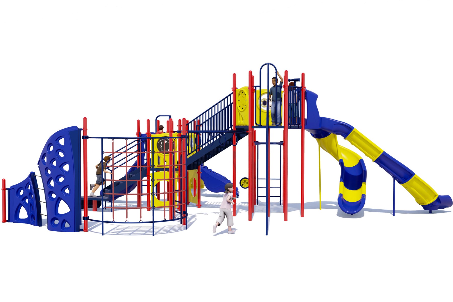 Goliath - Rear View - Primary Color Scheme - Commercial Playground Equipment