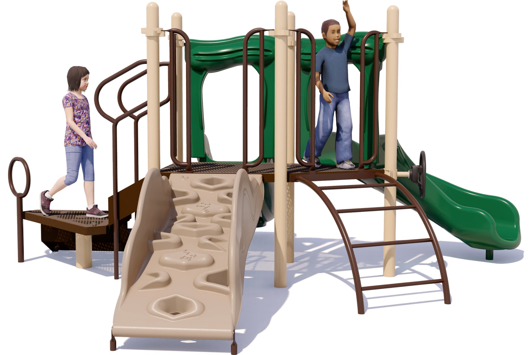 Short Stuff - Playground Equipment - Rear View - Natural Colors