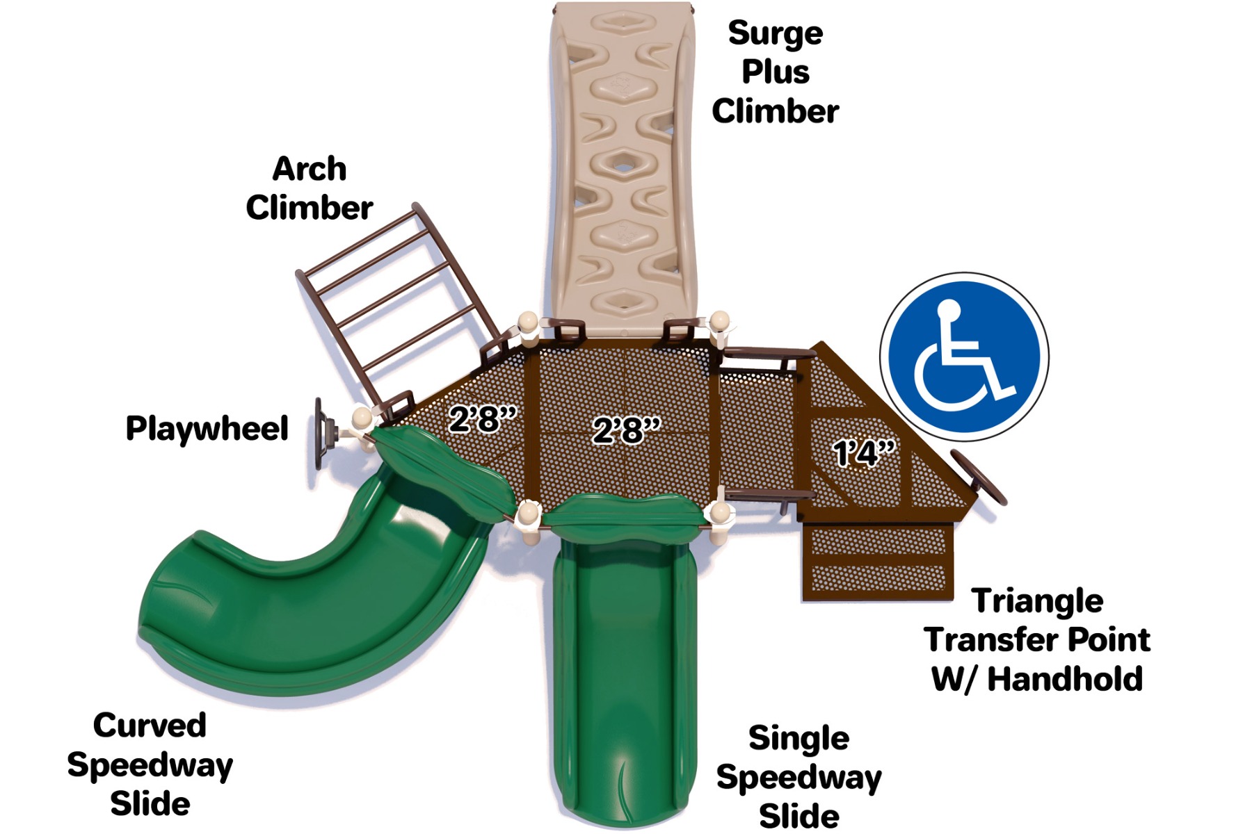 Short Stuff - Playground Equipment - Top View - Natural Colors