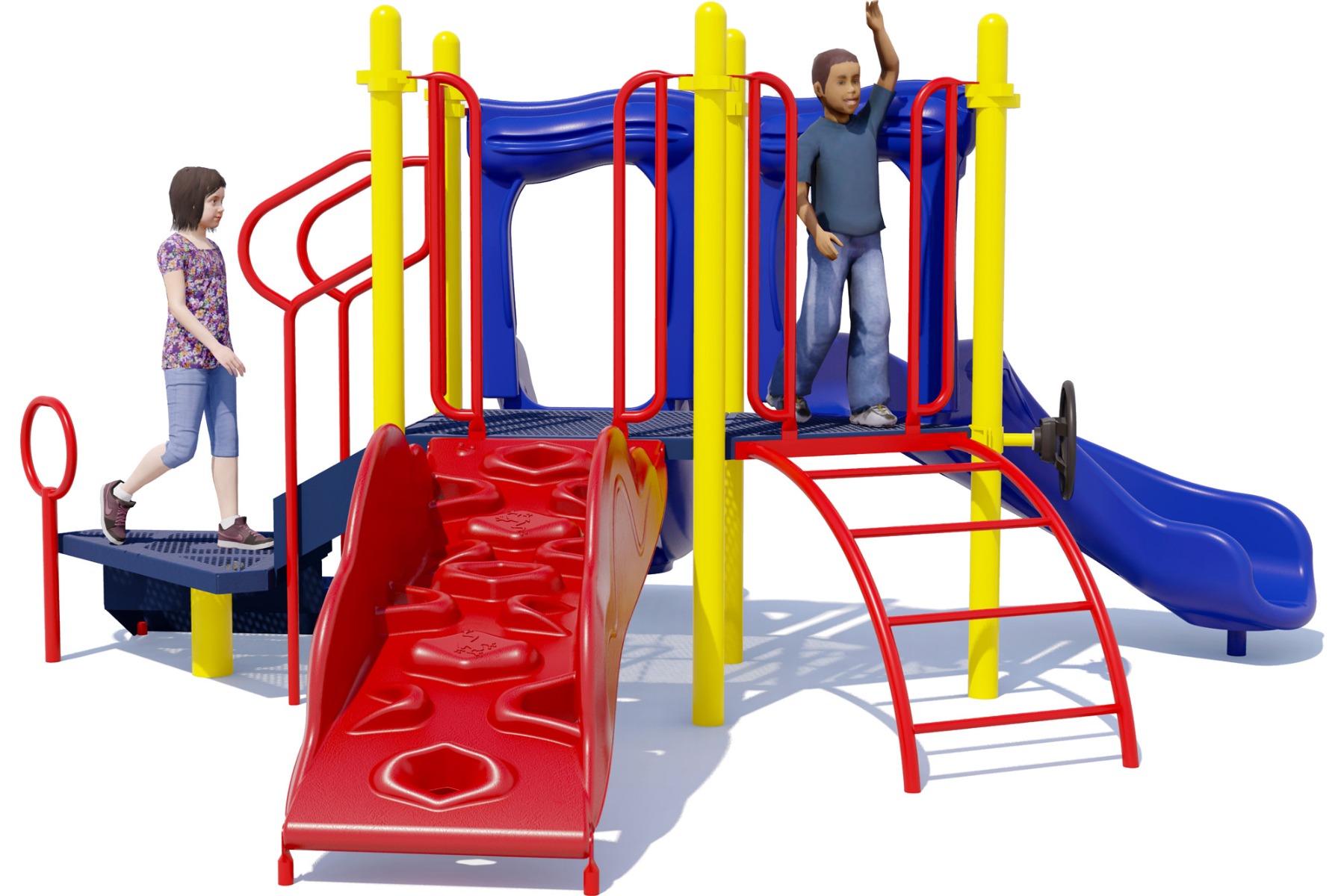 Short Stuff - Playground Equipment - Rear View - Primary Colors