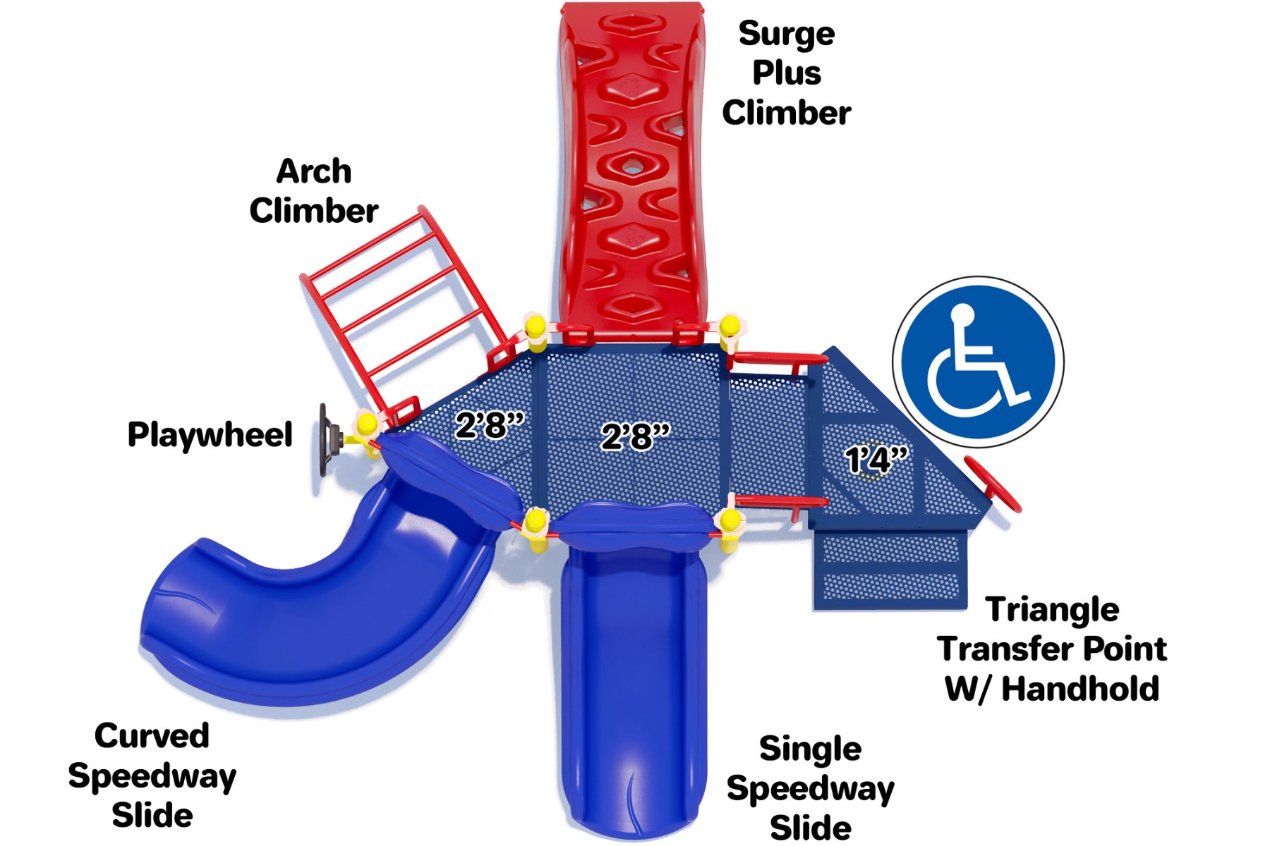 Short Stuff - Playground Equipment - Top View - Primary Colors