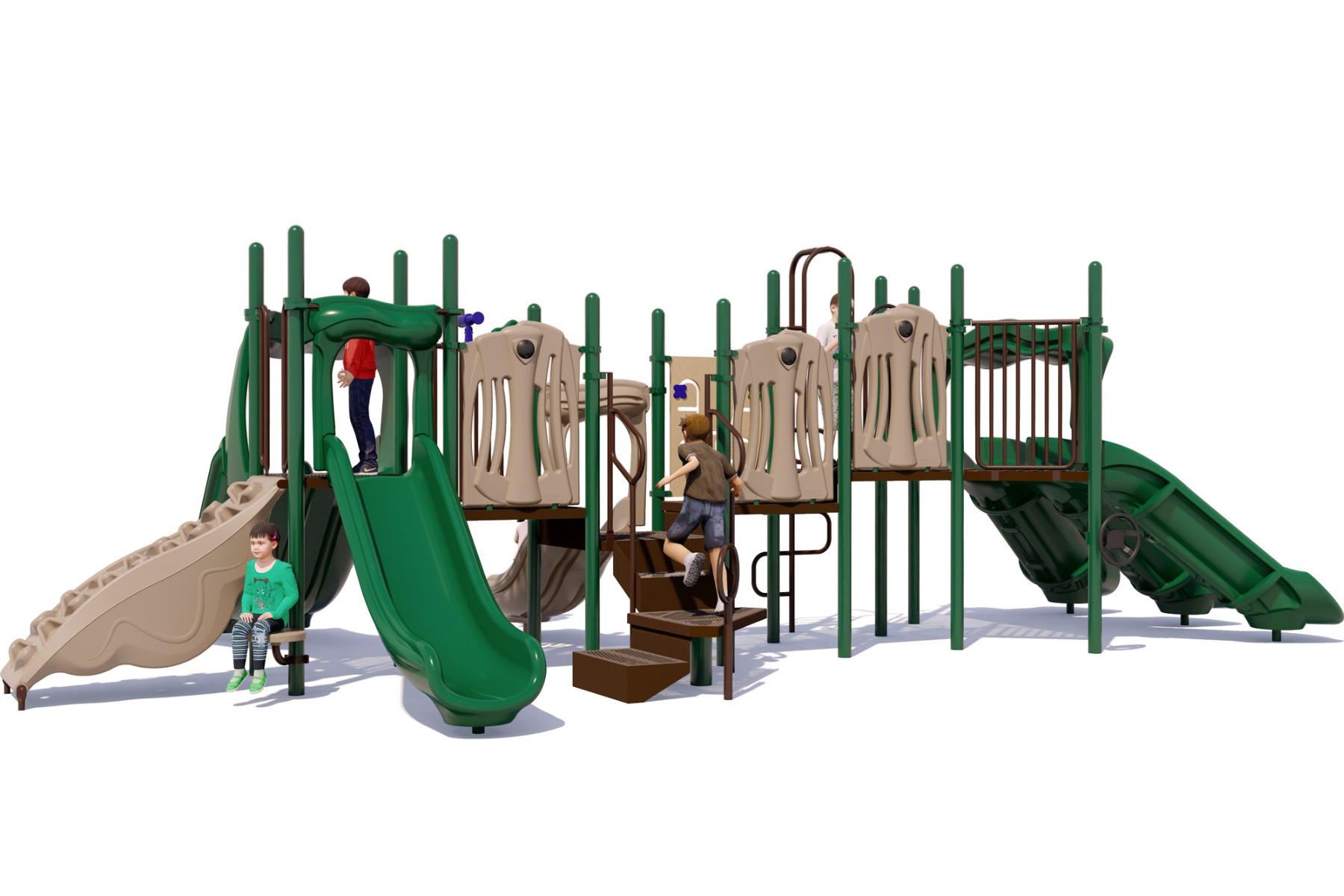 Super Slide Play Structure - Natural Colors - Rear