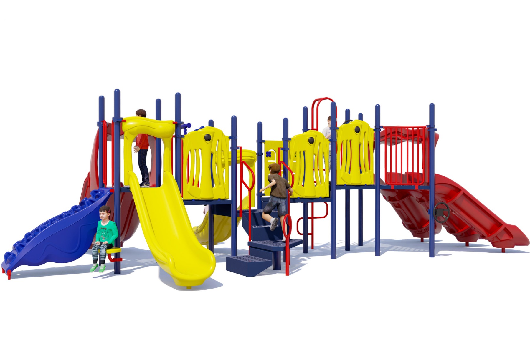 Super Slide Play Structure - Primary Colors - Rear