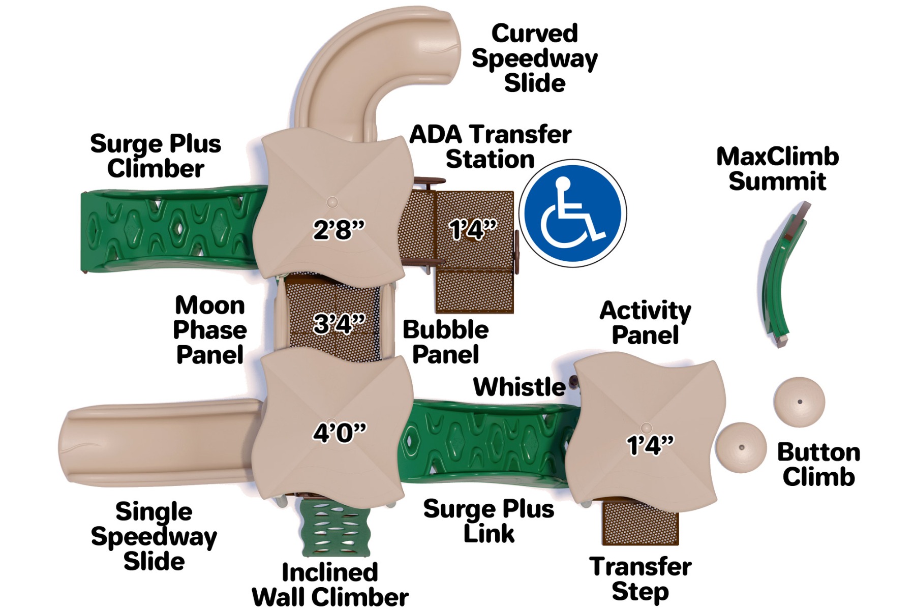 Triple Play - Playground Equipment - Top View