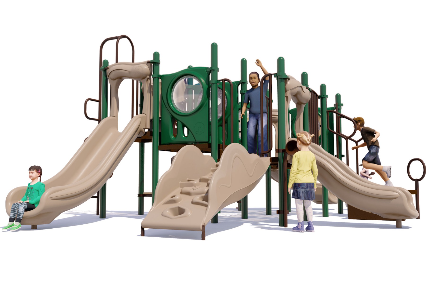 Grand Central Commercial Playground - Natural Color Scheme - Front View