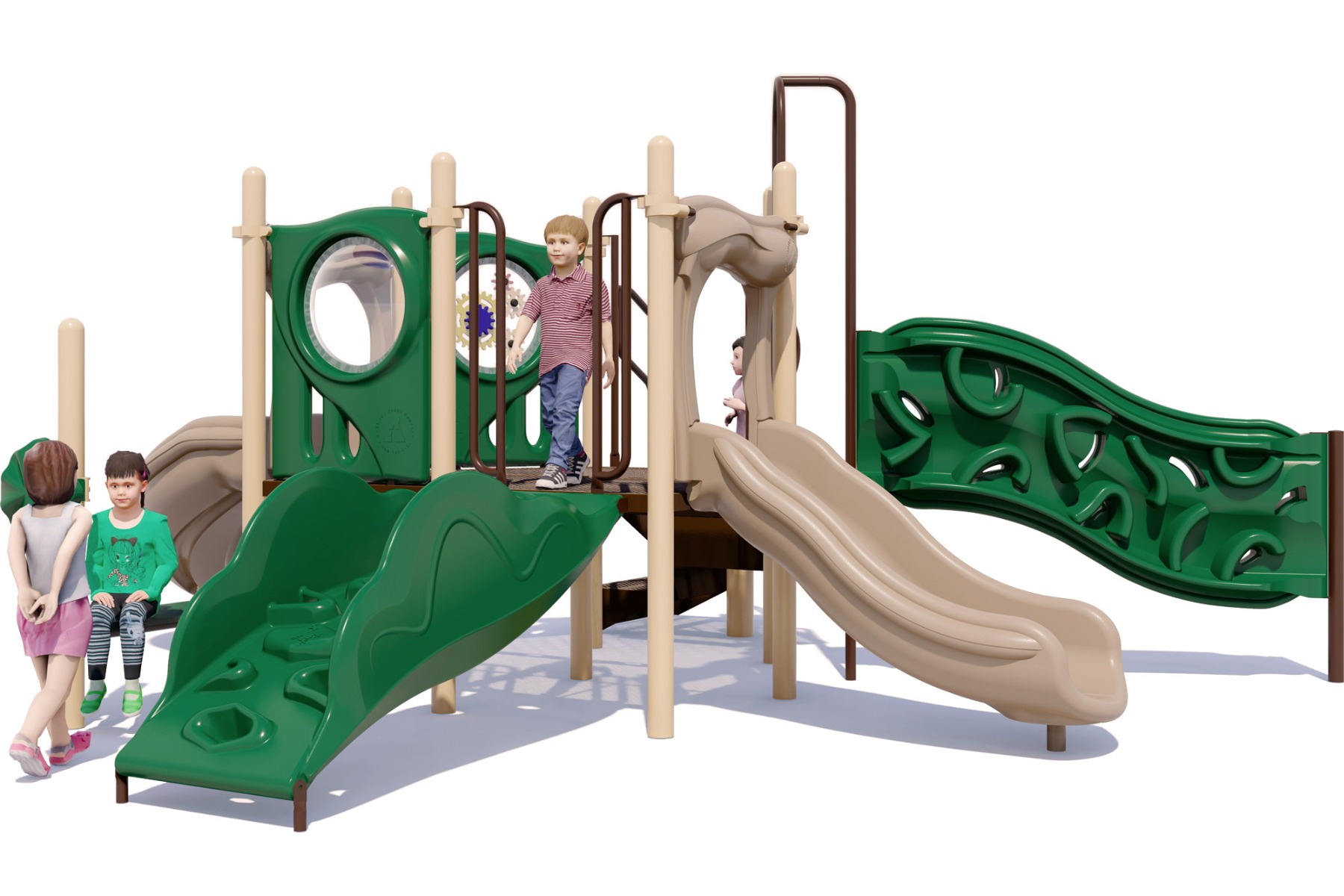 Primrose Path - Playground Equipment - Natural Color Scheme - Front View