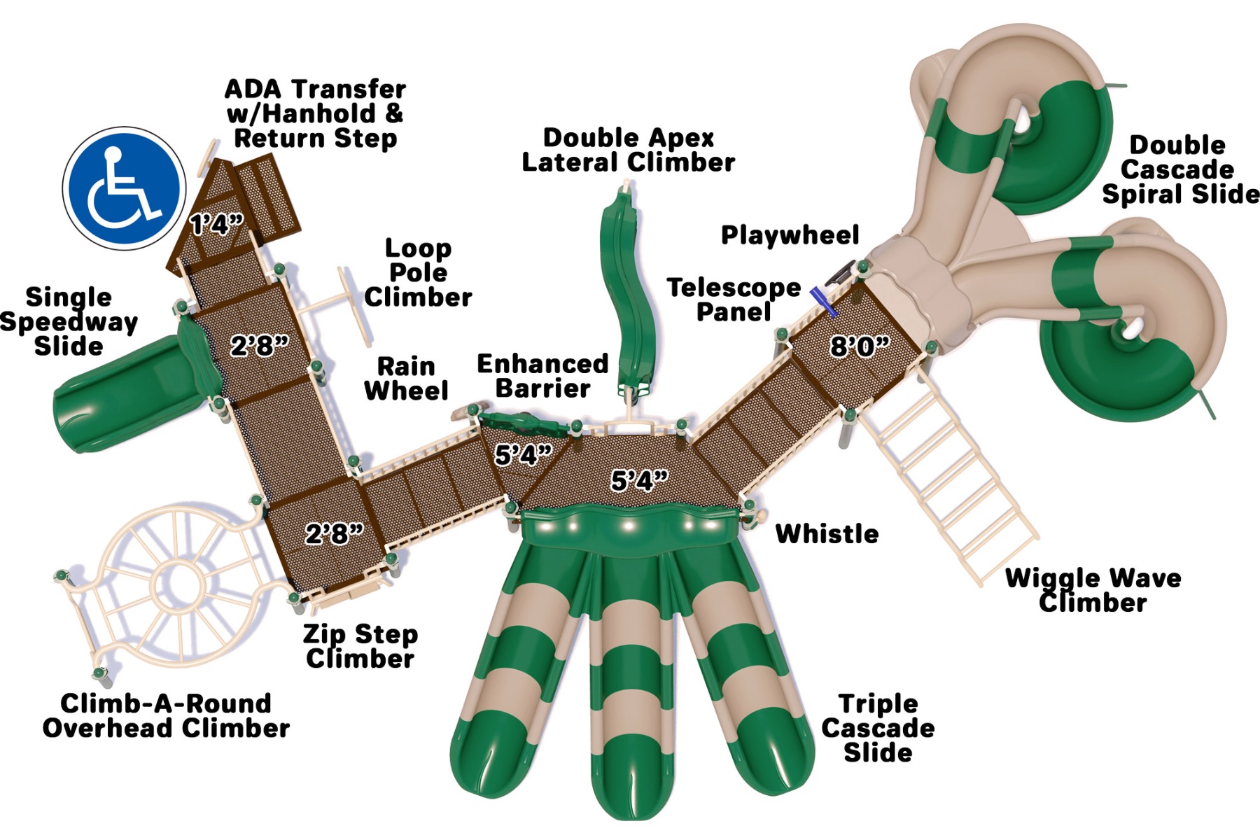 Silly Cyclone | Top View | Natural | Play Structures