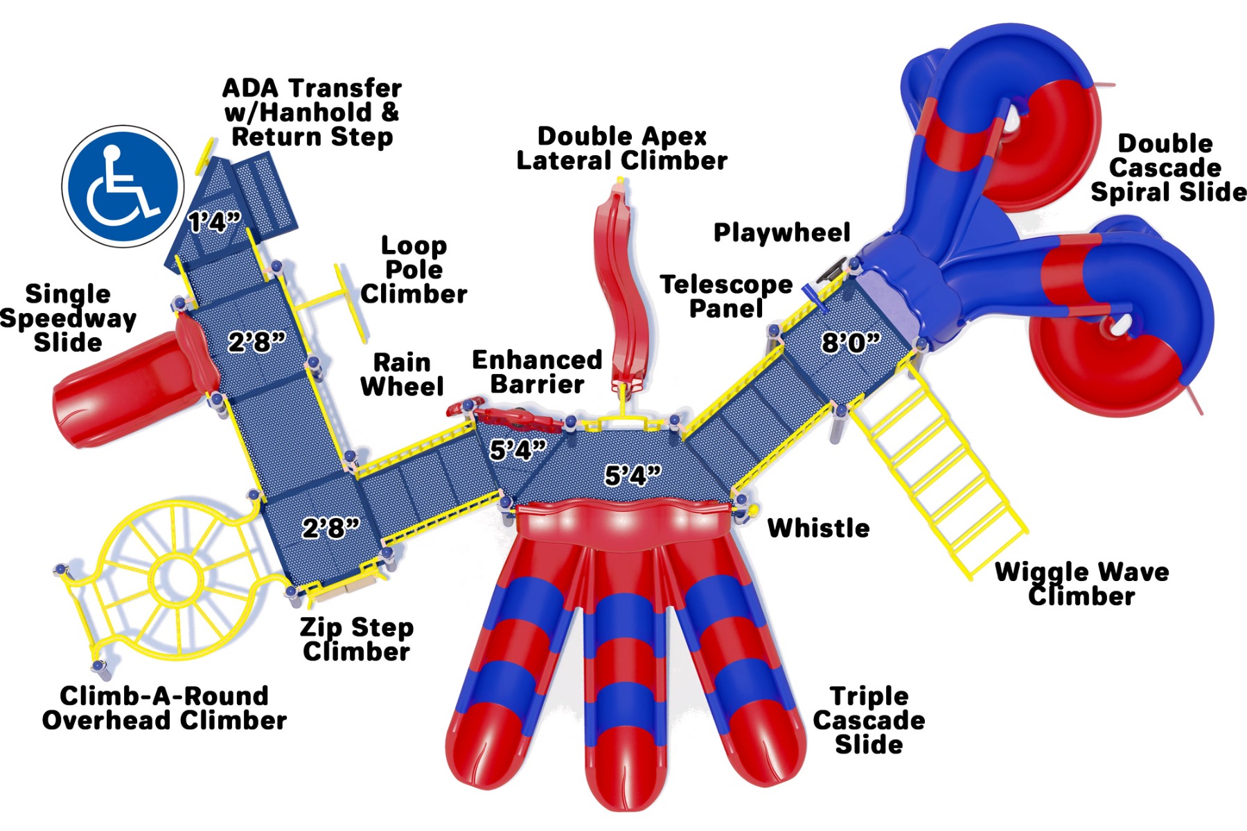 Silly Cyclone | Top View | Primary | Play Structures