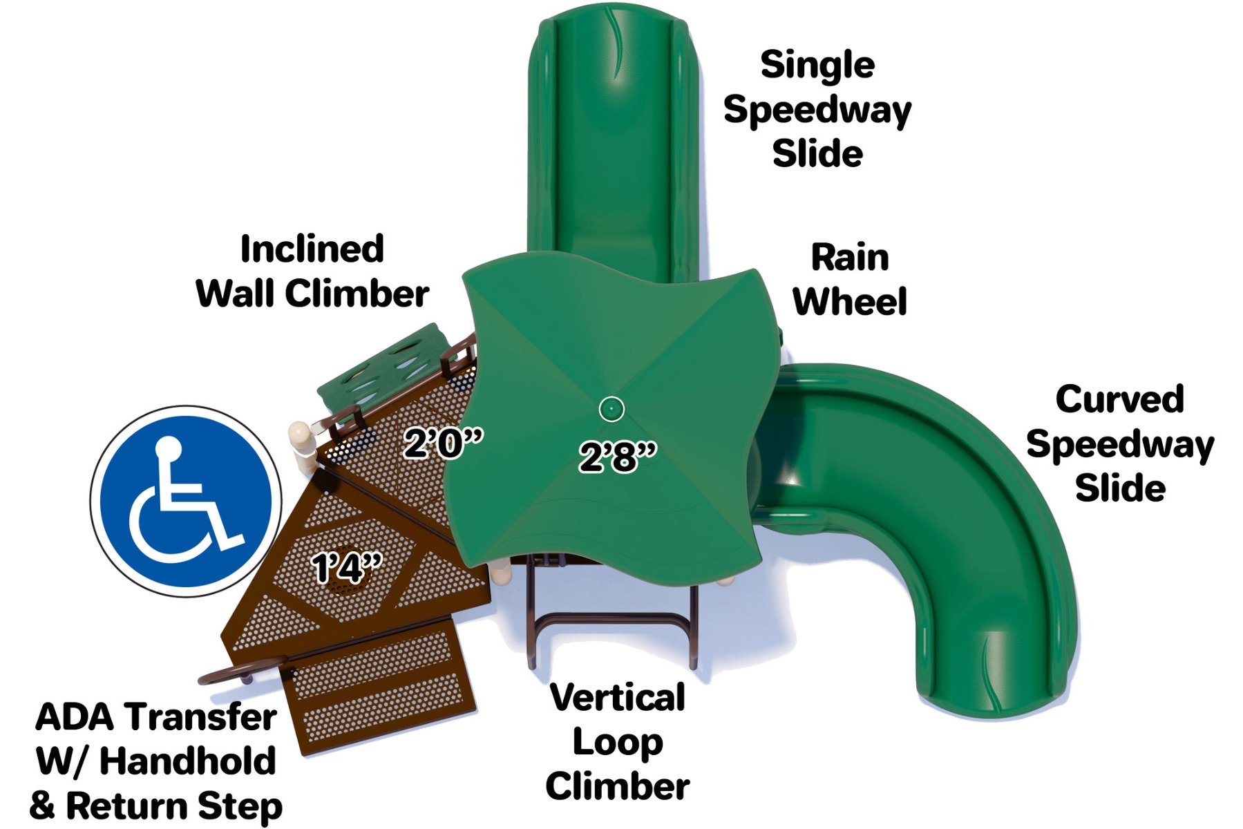 Super Smiles - Top View - Commercial Play Structure