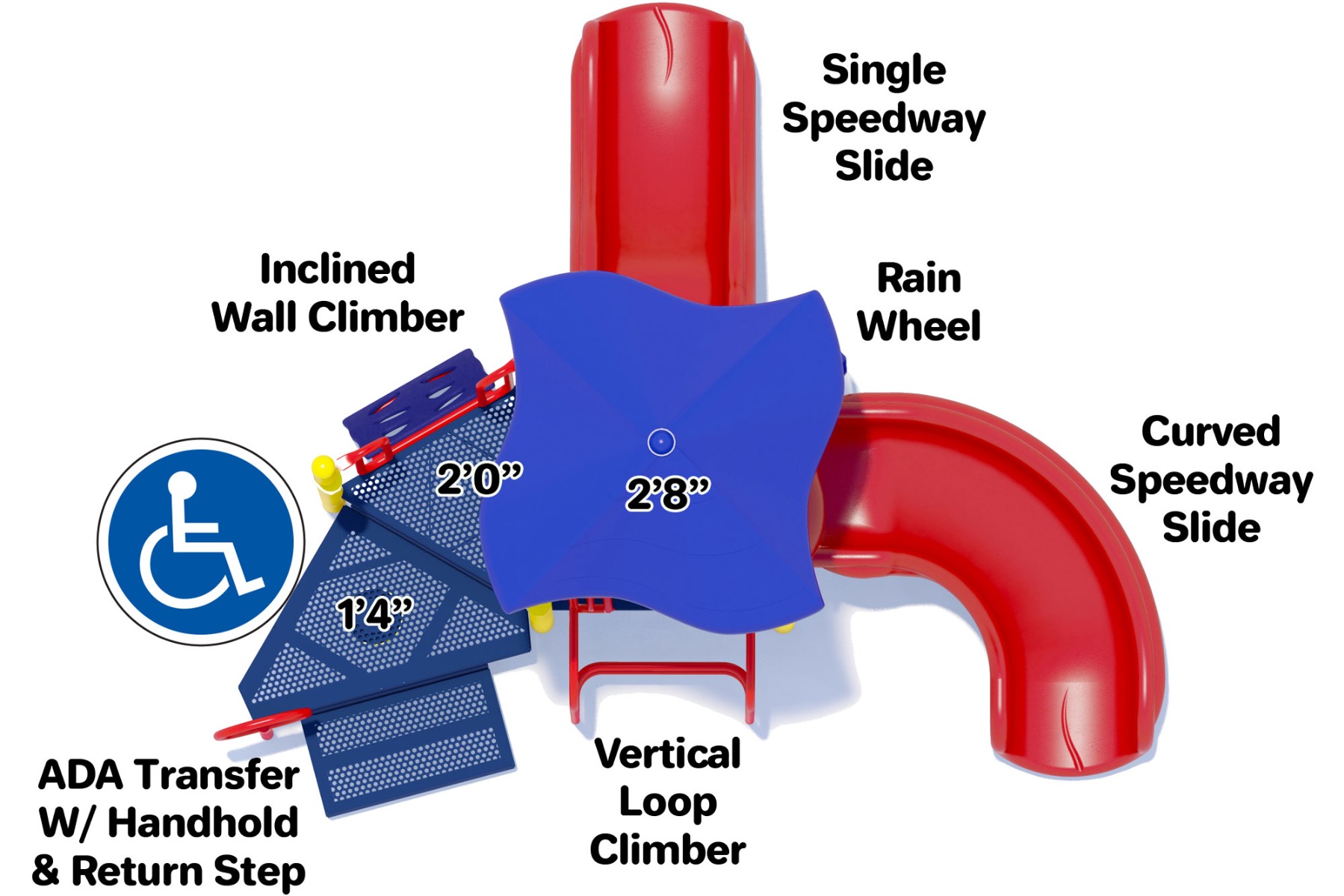 Super Smiles - Top View - Commercial Play Structure