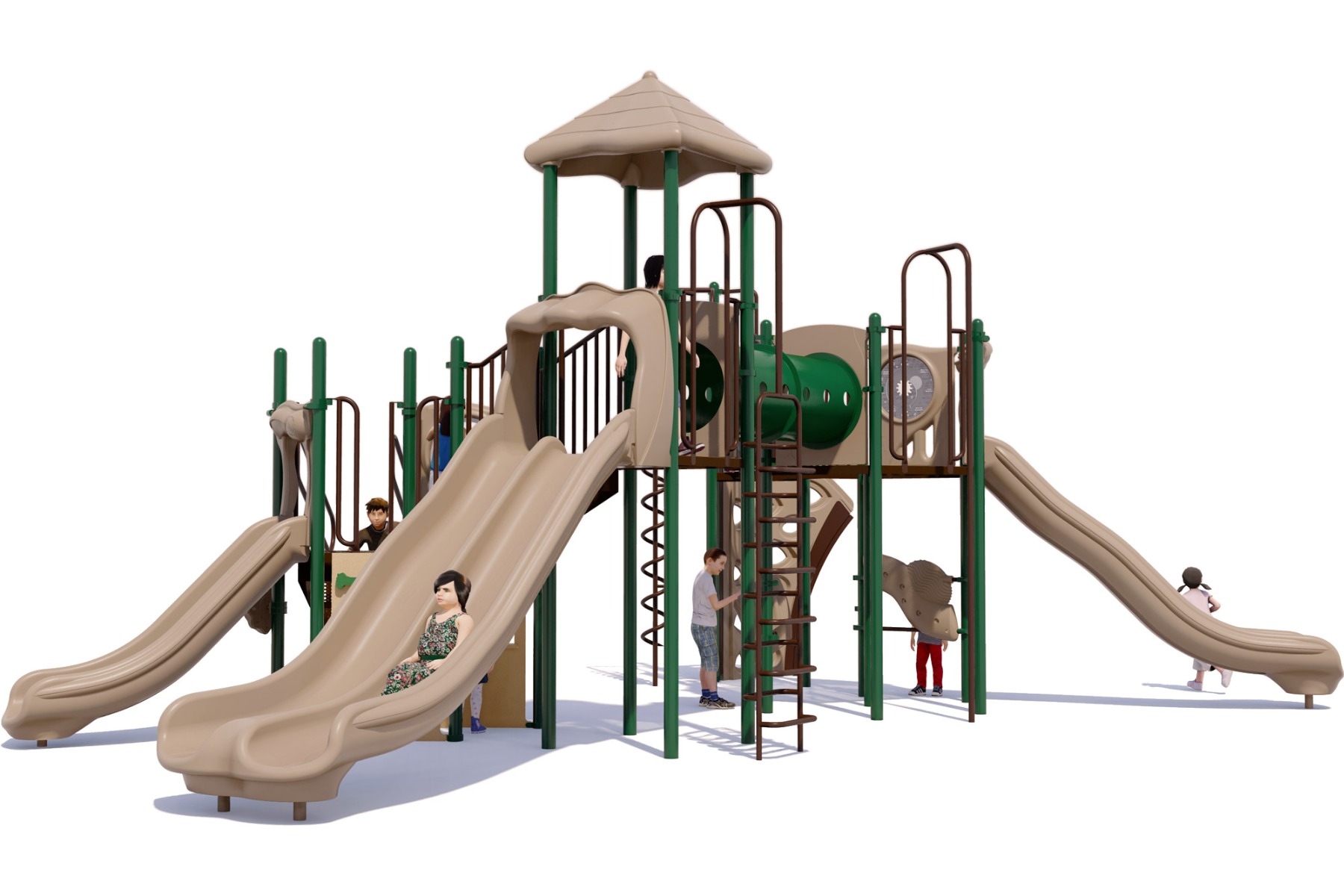 Eagle's Nest Play Structure - Natural Color Scheme - Front View