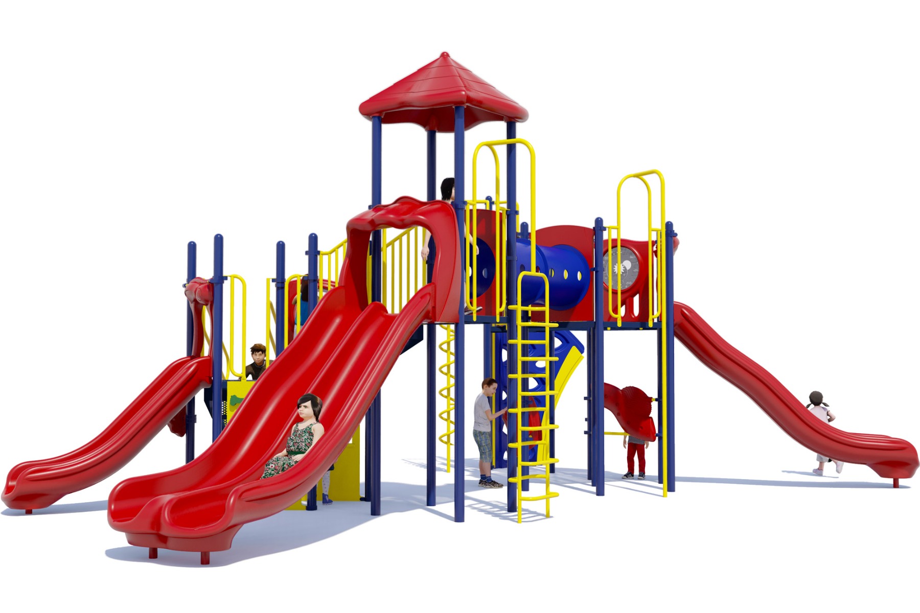 Eagle's Nest Play Structure - Primary Color Scheme - Front View