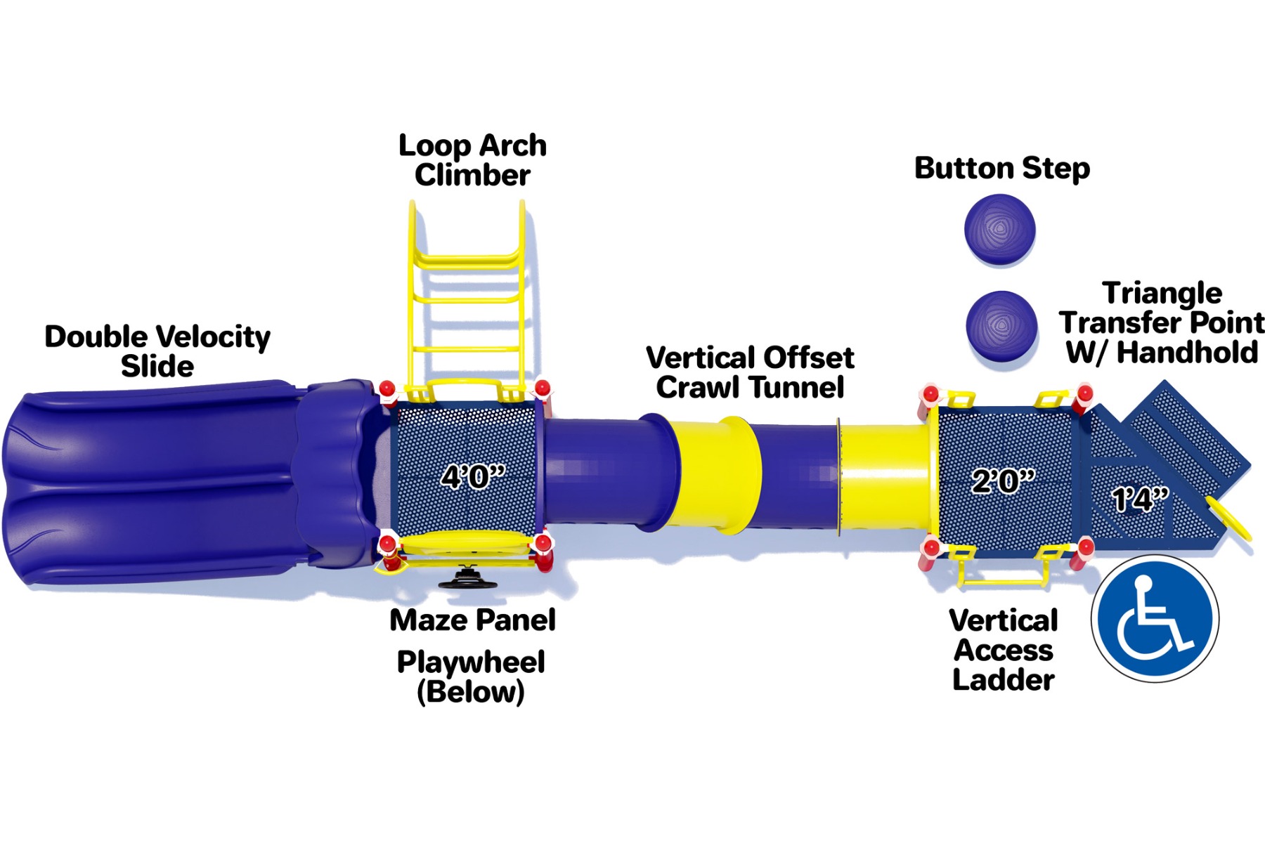 Total Tunnel Playground Structure - Primary - Top