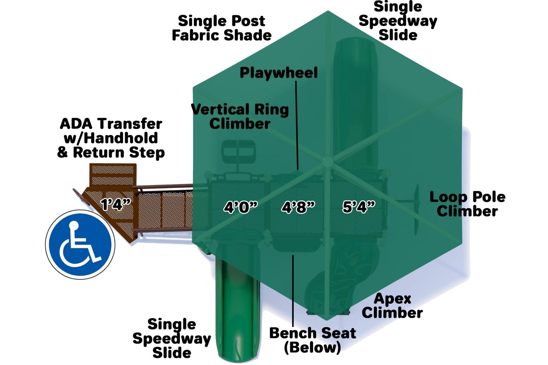 Captain Cool - Commercial Playground Equipment - Natural - Top