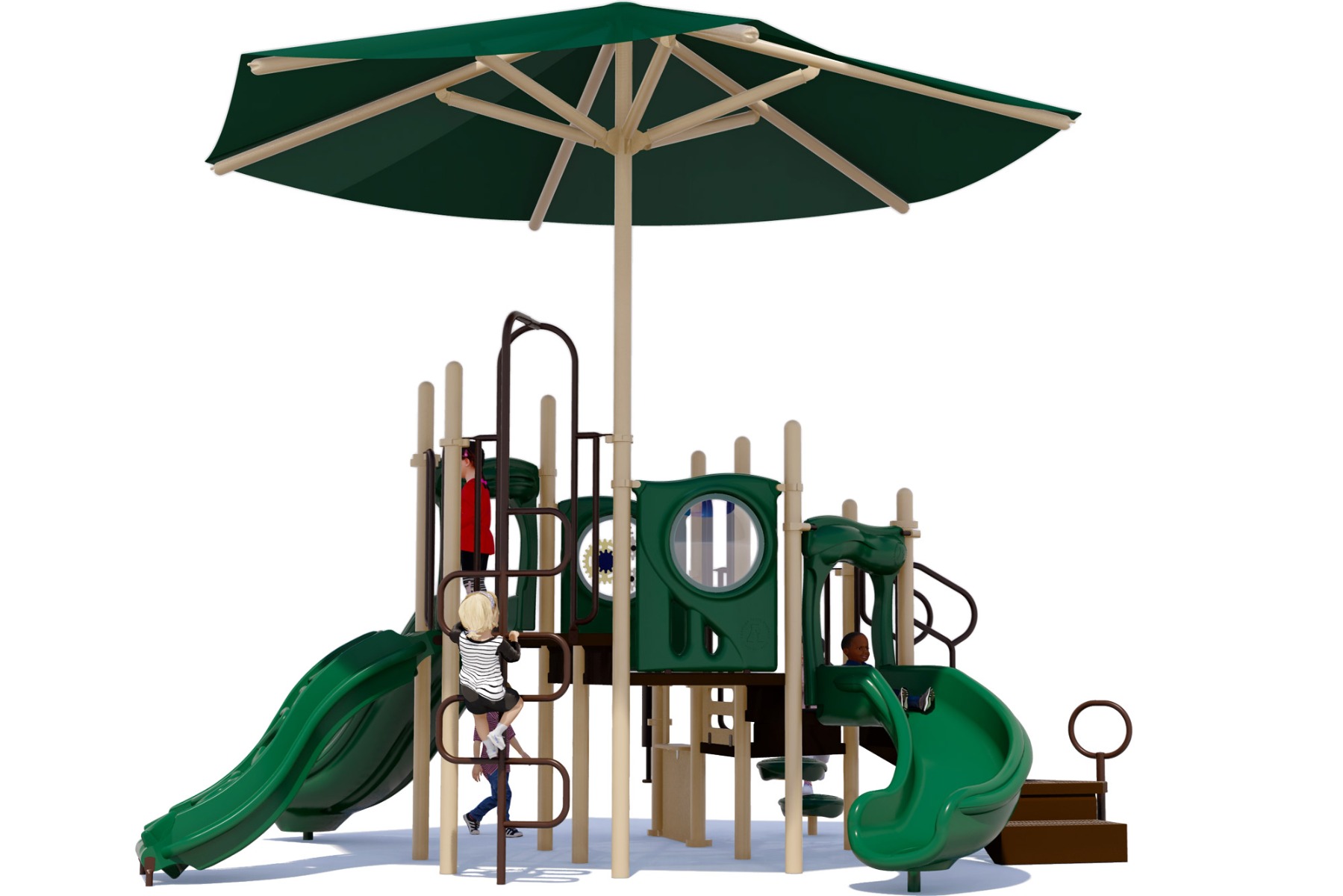 Tiddlywinks - Commercial Playground Equipment - Natural Colors - Rear View