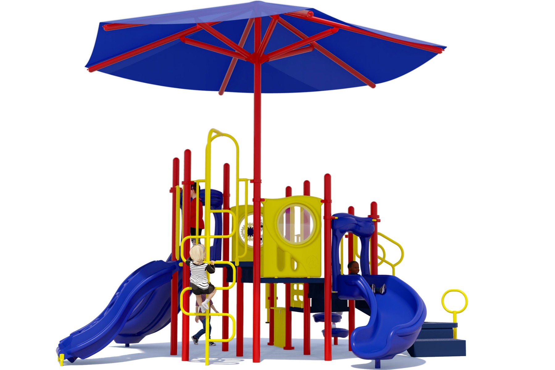 Tiddlywinks - Commercial Playground Equipment - Primary Colors - Rear View