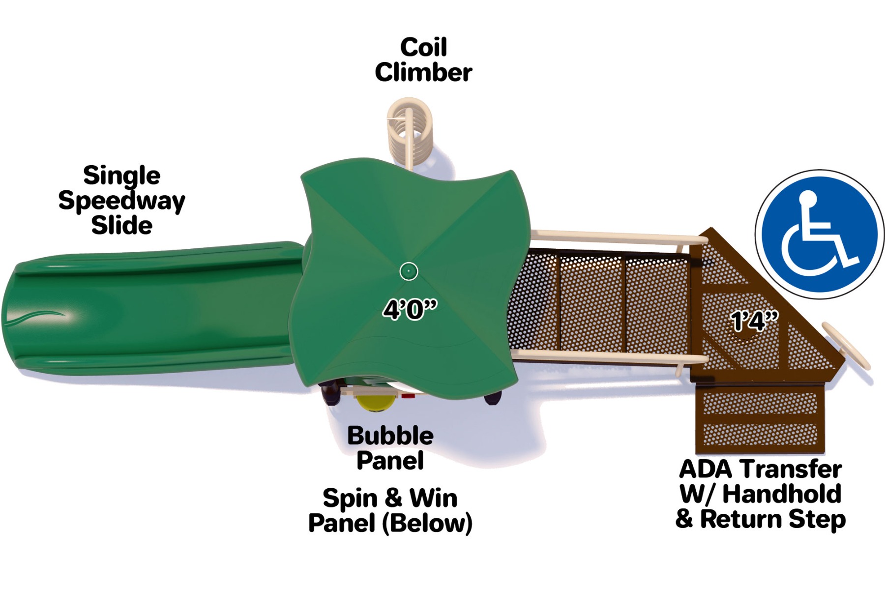 Straight Shot - Top View - Playground Equipment 