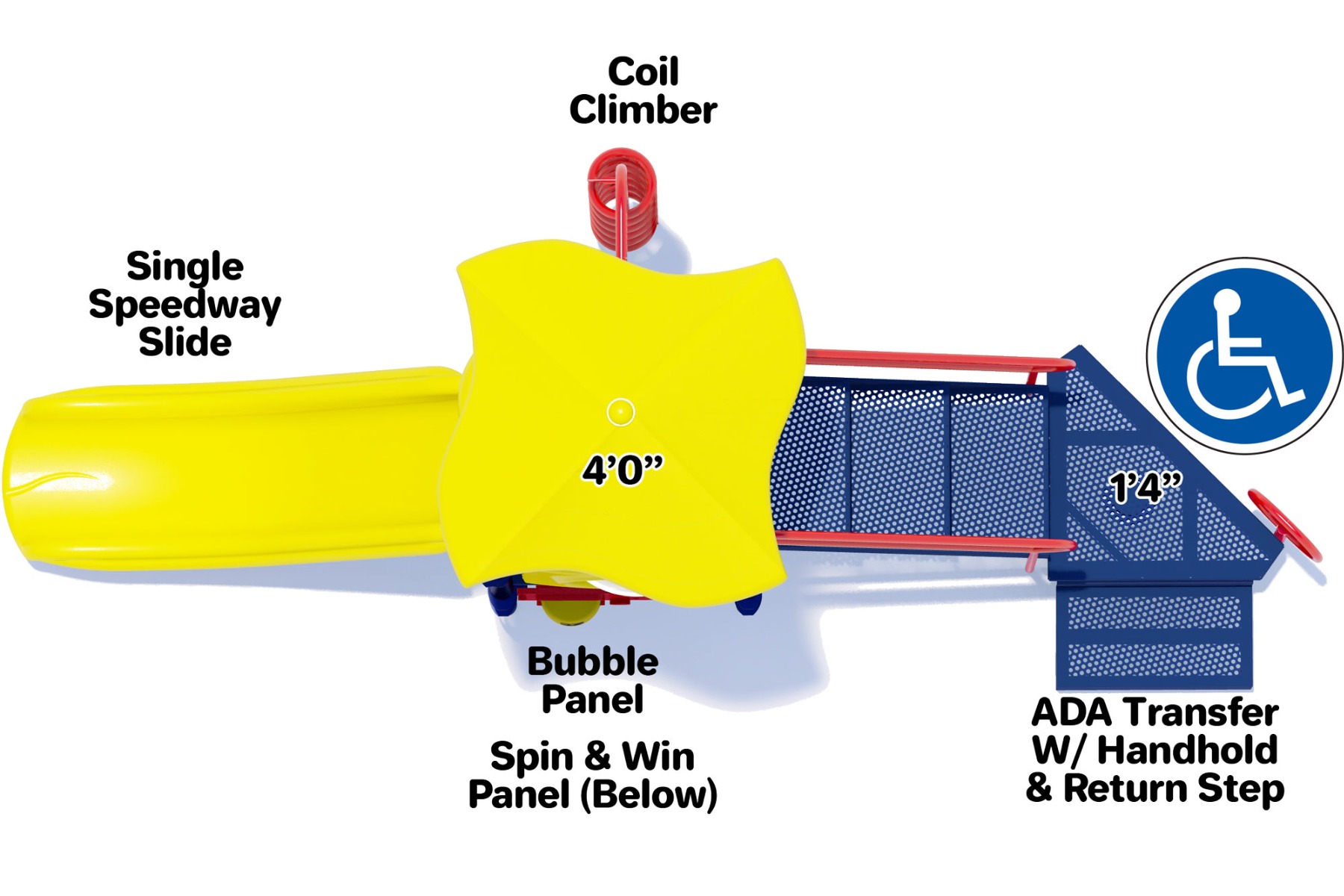 Straight Shot - Top View - Playground Equipment 