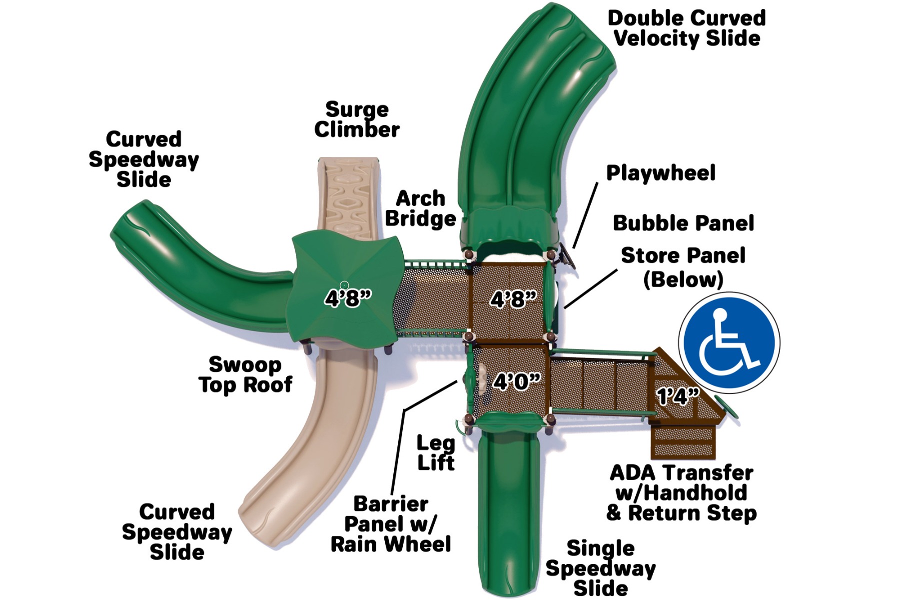 Magic Mountain - Commercial Playground Equipment - American Parks Company - Top