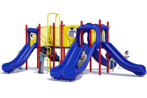 Peek A Boo - Commercial Play Structure - Primary Color Scheme - Front View