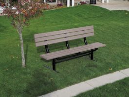 Extra Heavy Duty Bench w/Back - Site Furnishings - American Parks Company