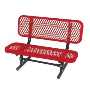 3' Preschool Diamond Pattern Metal Bench