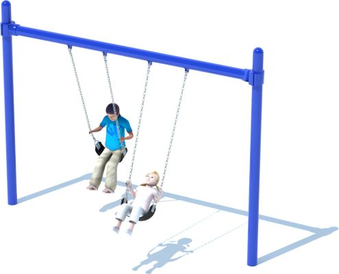 1 Bay Single Post Swing Frame | Swing Sets | American Parks Company