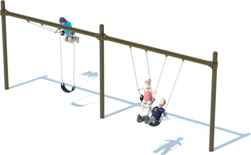 2 Bay Single Post Swing Frame | Swing Sets | American Parks Company