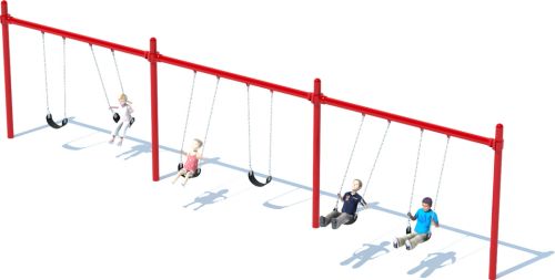 3 Bay Single Post Swing Set | Swing Frames | American Parks Company