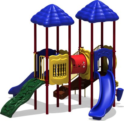 Double Play - Primary Color Scheme - Front View - Commercial Play Structure
