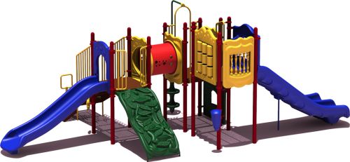 Home Plate Budget Play Structure - primary Color Scheme - Front View