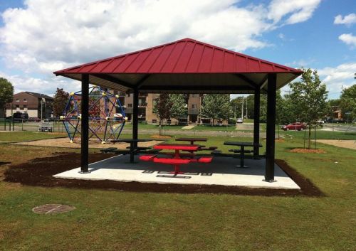 Single Tier Square Steel Shelter