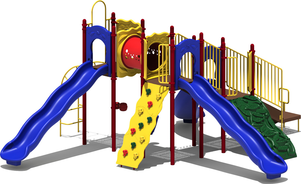 Coconut Garden - primary Color Scheme - Front View - Commercial Playground Equipment
