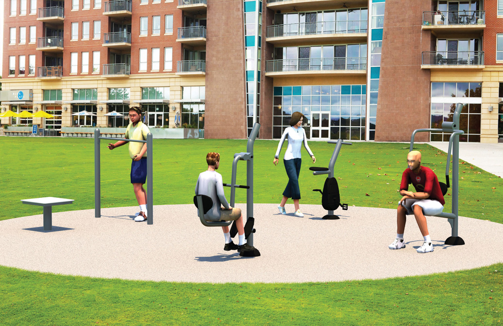 Pocket Fitness Park B - Commercial Outdoor Exercise Equipment - American  Parks Company